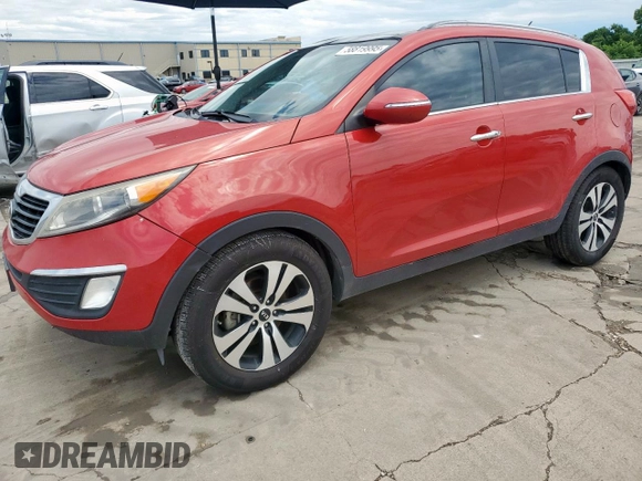 2013 Kia Sportage EX with VIN KNDPCCA2XD7542288, listed as a Copart auction lot 58819995 with 125,315 mi miles and Salvage title. Bid and sale history available at DreamBid. Image 1.