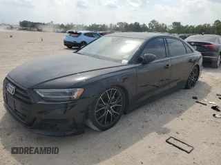 2021 Audi A8 with VIN WAU8DAF86MN007714, listed as a Copart auction lot 72371804 with 55,932 mi miles and Salvage Title. Bid and sale history available at carsss.com. Image 1.