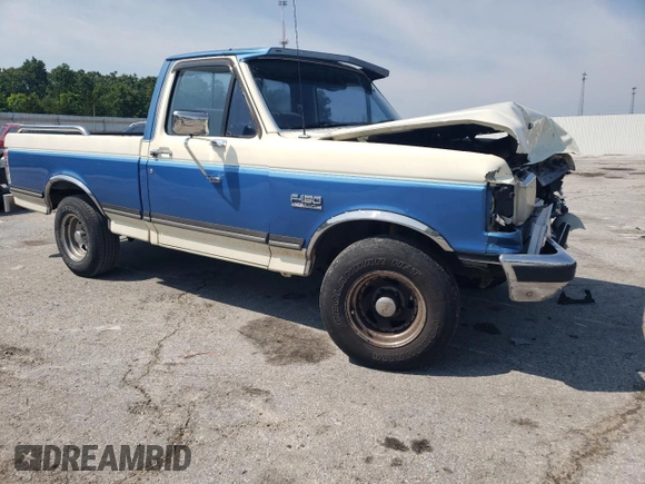 1990 Ford F-150 with VIN 1FTDF15N7LNA52632, listed as a Copart auction lot 60468495 with 8,445 mi miles and Salvage title. Bid and sale history available at DreamBid. Image 4.