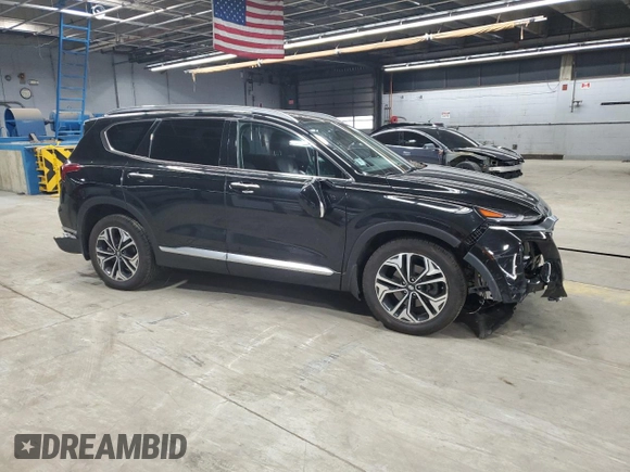 2020 Hyundai Santa Fe SEL with VIN 5NMS3CAA3LH152187, listed as a Copart auction lot 52334415 with 54,744 mi miles and Salvage Title. Bid and sale history available at DreamBid. Image 4.