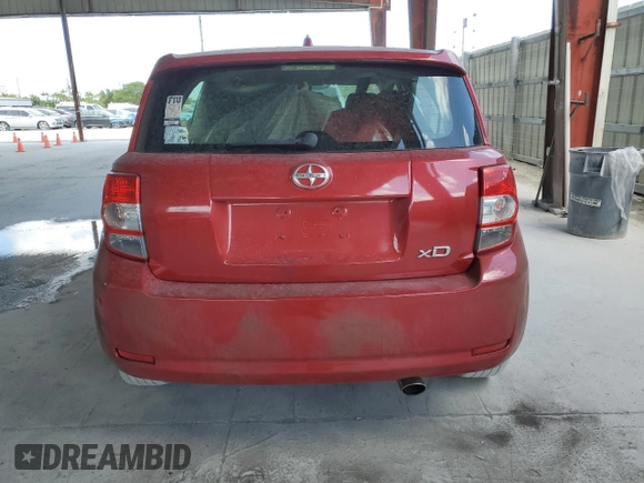2013 Scion xD with VIN JTKKUPB43D1032536, listed as a Copart auction lot 54572295 with 0 mi miles and Salvage Title. Bid and sale history available at carsss.com. Image 6.