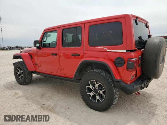 2019 Jeep Wrangler Unlimited Rubicon with VIN 1C4HJXFG4KW581967, listed as a Copart auction lot 53712235 with 37,474 mi miles and Salvage title. Bid and sale history available at DreamBid. Image 2.