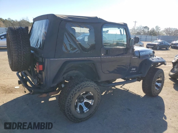 2005 Jeep Wrangler Sport with VIN 1J4FA49S85P300851, listed as a Copart auction lot 42197705 with 126,322 mi miles and Salvage Title. Bid and sale history available at carsss.com. Image 3.