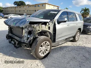 2024 GMC Yukon SLT with VIN 1GKS1BKD8RR342651, listed as a Copart auction lot 44517435 with 18,507 mi miles and Salvage Title. Bid and sale history available at carsss.com. Image 1.