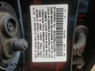 2016 Honda Civic Sedan EX-L with VIN 19XFC1F7XGE212191, listed as a Copart auction lot 48997035 with 121,117 mi miles and Salvage Title. Bid and sale history available at carsss.com. Image 15.