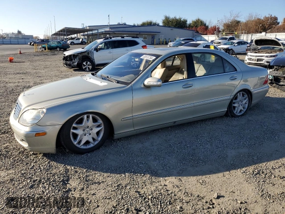 2003 Mercedes-Benz S-Class 5.0L with VIN WDBNG75J03A365710, listed as a Copart auction lot 83610754 with 0 mi miles and Salvage Title. Bid and sale history available at carsss.com. Image 1.