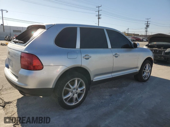 2004 Porsche Cayenne with VIN WP1AA29P44LA23409, listed as a Copart auction lot 46017985 with 82,924 mi miles and Salvage Title. Bid and sale history available at carsss.com. Image 3.