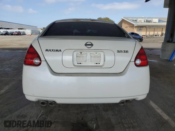 2006 Nissan Maxima SE с VIN 1N4BA41E06C845466, выставлен на аукционе Copart как лот 60576585 с пробегом 150 105 миль миль и Чистый • Clean title. История ставок и продаж доступна на DreamBid. Изображение 6.