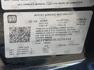 2021 GMC Sierra 1500 AT4 with VIN 1GTP9EEL4MZ450434, listed as a IAAI auction lot 41682550 with 64,336 mi miles. Bid and sale history available at carsss.com. Image 9.