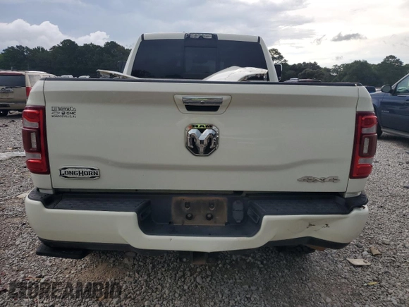 2020 Ram 2500 Longhorn with VIN 3C6UR5GL8LG147355, listed as a Copart auction lot 59675815 with 53,147 mi miles and Salvage title. Bid and sale history available at DreamBid. Image 6.