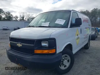 2008 Chevrolet Express Cargo Van with VIN 1GCGG25C381100754, listed as a IAAI auction lot 41739374 with 149,448 mi miles. Bid and sale history available at carsss.com. Image 2.