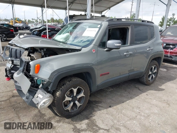 2021 Jeep Renegade Trailhawk with VIN ZACNJDC10MPM34625, listed as a IAAI auction lot 42116576 with 74,883 mi miles and . Bid and sale history available at DreamBid. Image 17.