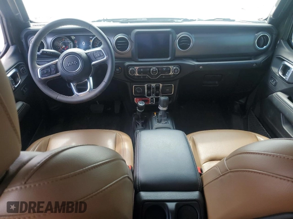 2023 Jeep Gladiator Rubicon with VIN 1C6JJTBGXPL537729, listed as a Copart auction lot 53788625 with 17,568 mi miles and Salvage title. Bid and sale history available at DreamBid. Image 8.