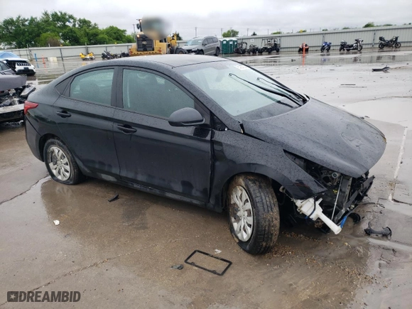 2021 Hyundai Accent SE with VIN 3KPC24A69ME140739, listed as a Copart auction lot 51937505 with 0 mi miles and Salvage Title. Bid and sale history available at carsss.com. Image 4.