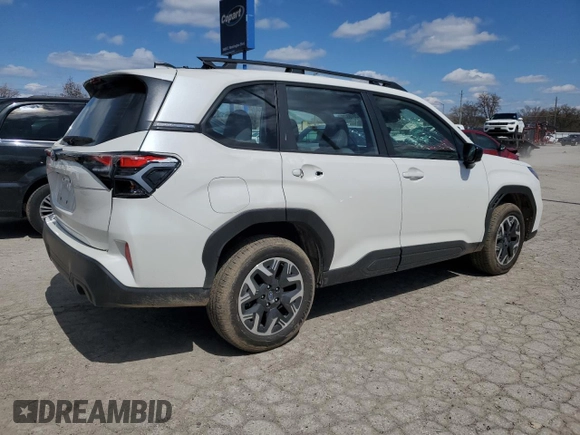 2025 Subaru Forester with VIN JF2SLDAC0SH476254, listed as a Copart auction lot 52015575 with 2,045 mi miles and Salvage title. Bid and sale history available at DreamBid. Image 3.