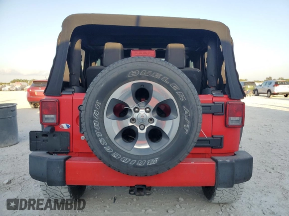 2018 Jeep Wrangler Sahara with VIN 1C4AJWBG4JL859218, listed as a Copart auction lot 54143805 with 71,091 mi miles and Salvage title. Bid and sale history available at DreamBid. Image 6.