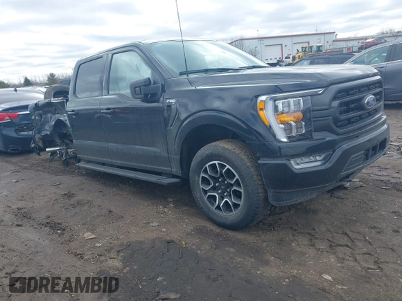 2023 Ford F-150 XL with VIN 1FTEW1EP2PKE26447, listed as a IAAI auction lot 41730421 with 17,822 mi miles. Bid and sale history available at carsss.com. Image 1.