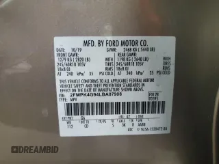 2020 Ford Edge SE с VIN 2FMPK4G94LBA07908, выставлен на аукционе Copart как лот 59572605 с пробегом 110 989 миль миль и Списание • Salvage title. История ставок и продаж доступна на DreamBid. Изображение 12.