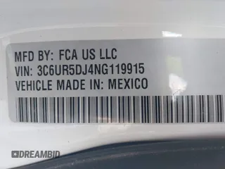 2022 Ram 2500 Big Horn с VIN 3C6UR5DJ4NG119915, выставлен на аукционе IAAI как лот 42206890 с пробегом 77 269 миль миль и . История ставок и продаж доступна на DreamBid. Изображение 9.