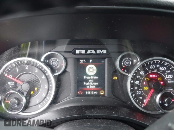 2019 Ram 1500 Big Horn with VIN 1C6SRFFT4KN898375, listed as a IAAI auction lot 41194783 with 54,513 mi miles and . Bid and sale history available at DreamBid. Image 15.