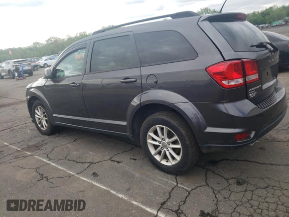 2015 Dodge Journey SXT with VIN 3C4PDDBG1FT725882, listed as a Copart auction lot 55903755 with 111,941 mi miles and Salvage title. Bid and sale history available at DreamBid. Image 2.