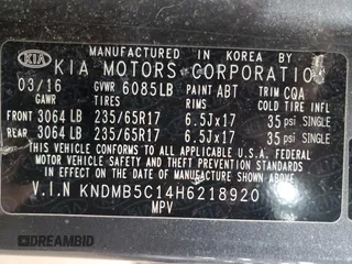 2017 Kia Sedona LX with VIN KNDMB5C14H6218920, listed as a Copart auction lot 51538425 with 178,862 mi miles and Clean Title. Bid and sale history available at DreamBid. Image 13.