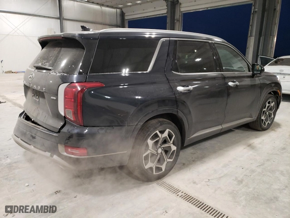 2022 Hyundai Palisade Calligraphy with VIN KM8R7DHE9NU425996, listed as a Copart auction lot 44809645 with 69,050 mi miles and Salvage Title. Bid and sale history available at carsss.com. Image 3.