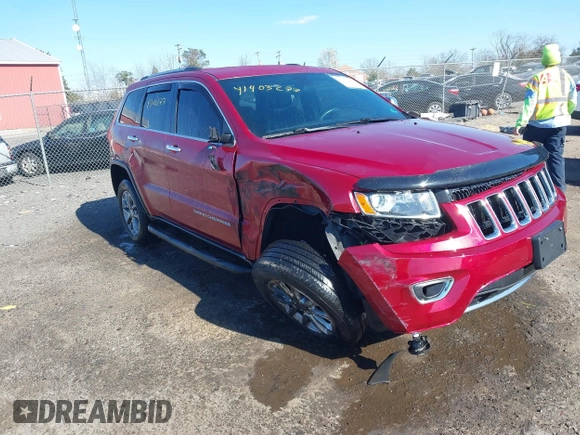 2014 Jeep Grand Cherokee Limited with VIN 1C4RJFBG3EC378918, listed as a IAAI auction lot 41903277 with 137,516 mi miles. Bid and sale history available at carsss.com. Image 1.