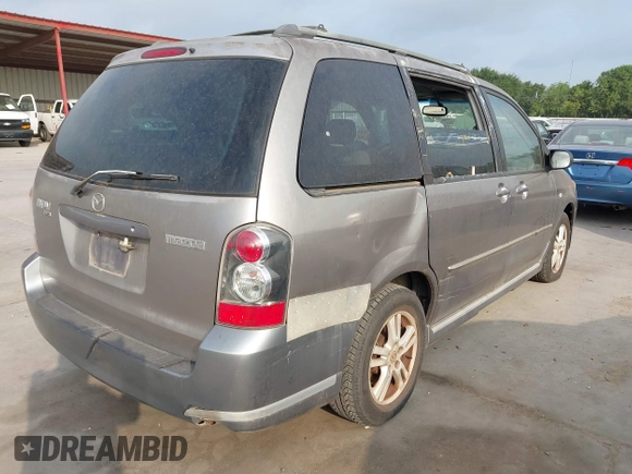 2005 Mazda MPV LX with VIN JM3LW28A550556310, listed as a IAAI auction lot 42148786 with 376,021 mi miles. Bid and sale history available at carsss.com. Image 4.