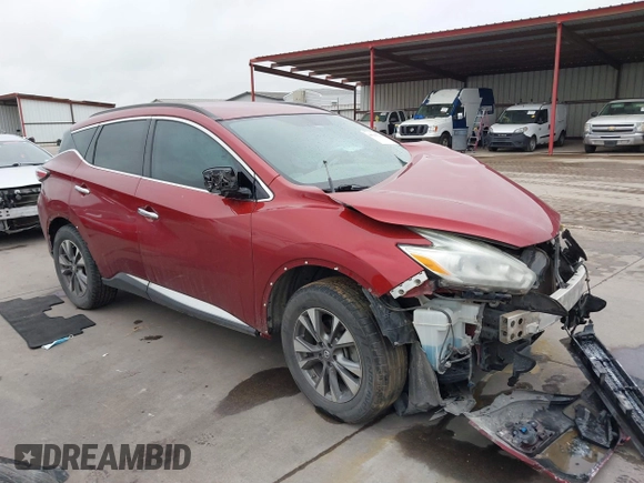 2017 Nissan Murano S with VIN 5N1AZ2MG9HN130124, listed as a IAAI auction lot 41895230 with 163,028 mi miles and . Bid and sale history available at carsss.com. Image 1.