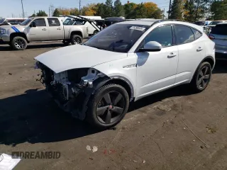 2020 Jaguar E-PACE Checkered Flag Edition with VIN SADF12FXXL1009590, listed as a Copart auction lot 75298534 with 62,306 mi miles and Salvage Title. Bid and sale history available at carsss.com. Image 1.