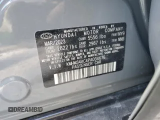 2023 Hyundai IONIQ 6 SEL with VIN KMHM34AC4PA034676, listed as a Copart auction lot 87273334 with 24,148 mi miles and Salvage Title. Bid and sale history available at carsss.com. Image 12.