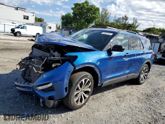 2022 Ford Explorer ST-Line with VIN 1FMSK7KH6NGC50528, listed as a Copart auction lot 46605305 with 68,828 mi miles and Salvage Title. Bid and sale history available at carsss.com. Image 1.