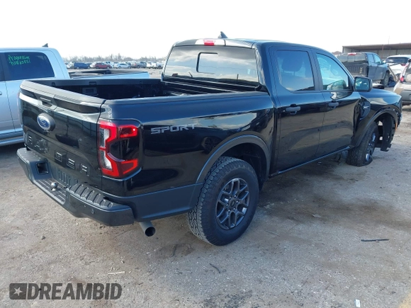2024 Ford Ranger XLT with VIN 1FTER4GH8RLE27713, listed as a IAAI auction lot 41535417 with 11,563 mi miles. Bid and sale history available at carsss.com. Image 4.
