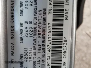 2014 Mazda 6 i Grand Touring with VIN JM1GJ1W67E1116357, listed as a Copart auction lot 54351205 with 111,190 mi miles and Salvage Title. Bid and sale history available at DreamBid. Image 13.