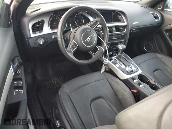 2016 Audi A5 Premium Plus with VIN WAUM2AFH2GN000803, listed as a Copart auction lot 76342954 with 0 mi miles and Non Repairable. Bid and sale history available at carsss.com. Image 8.