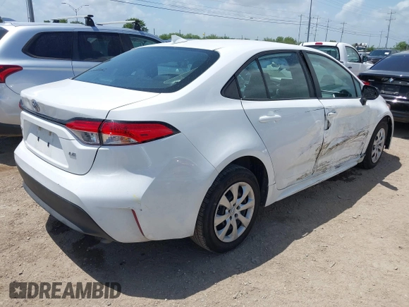 2024 Toyota Corolla LE z VIN 5YFB4MDE1RP166217, wystawiony jako IAAI lot #42537134 z przebiegiem 33 269 mil mil oraz . Historia ofert i sprzedaży dostępna na DreamBid. Obrazek 4.