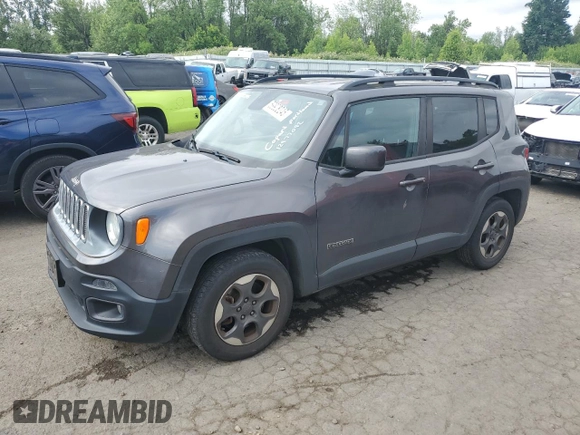 2016 Jeep Renegade Latitude z VIN ZACCJABW4GPD08004, wystawiony jako Copart lot #59928245 z przebiegiem 70 057 mil mil oraz Czysty tytuł • Clean title. Historia ofert i sprzedaży dostępna na DreamBid. Obrazek 1.