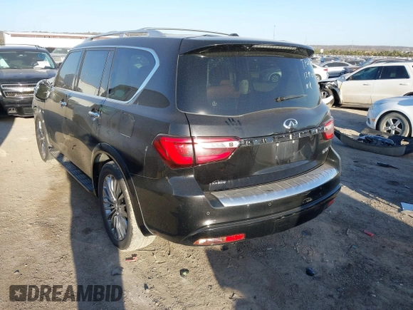 2018 Infiniti QX80 with VIN JN8AZ2NE0J9195724, listed as a IAAI auction lot 41778410 with 137,315 mi miles and . Bid and sale history available at DreamBid. Image 3.