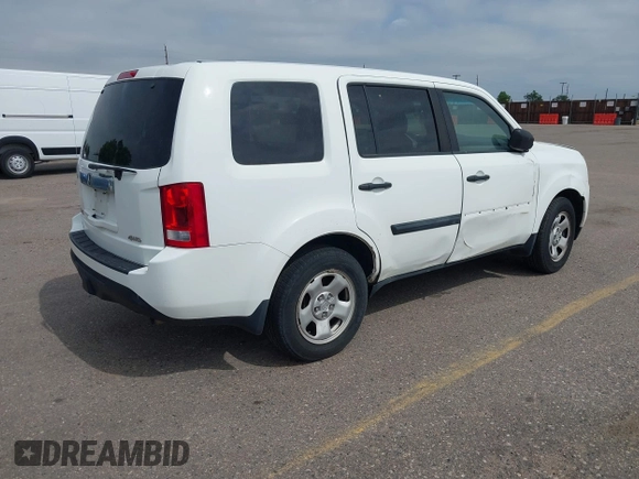 2013 Honda Pilot LX with VIN 5FNYF4H29DB028983, listed as a IAAI auction lot 42562971 with 150,207 mi miles and . Bid and sale history available at DreamBid. Image 4.