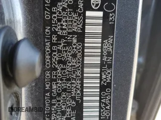 2016 Toyota Prius Four with VIN JTDKARFU8G3028030, listed as a Copart auction lot 53384575 with 112,238 mi miles and Salvage Title. Bid and sale history available at carsss.com. Image 12.