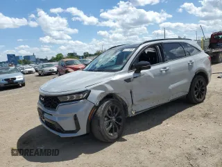 2023 Kia Sorento SX with VIN 5XYRKDLF9PG210738, listed as a Copart auction lot 57117325 with 21,796 mi miles and Salvage title. Bid and sale history available at DreamBid. Image 1.