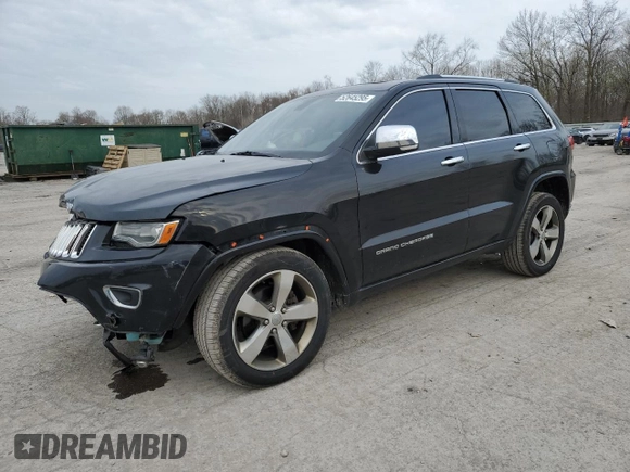 2014 Jeep Grand Cherokee Overland with VIN 1C4RJFCG5EC373508, listed as a Copart auction lot 52645295 with 166,474 mi miles and Salvage Title. Bid and sale history available at carsss.com. Image 1.