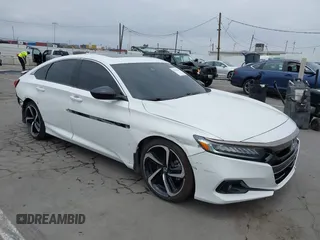 2021 Honda Accord Sport with VIN 1HGCV2F30MA007656, listed as a IAAI auction lot 42372666 with 54,309 mi miles and . Bid and sale history available at DreamBid. Image 1.
