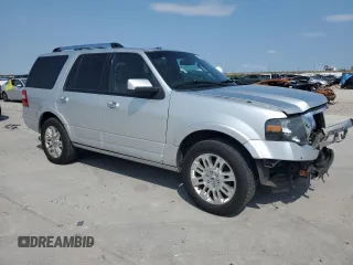 2014 Ford Expedition Limited with VIN 1FMJU1K58EEF27443, listed as a Copart auction lot 58983615 with 144,310 mi miles and Salvage title. Bid and sale history available at DreamBid. Image 4.