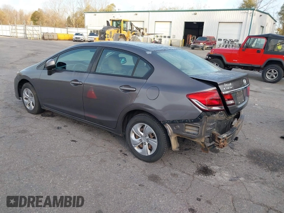 2013 Honda Civic LX with VIN 19XFB2F56DE053799, listed as a IAAI auction lot 40701262 with 191,234 mi miles and . Bid and sale history available at DreamBid. Image 3.
