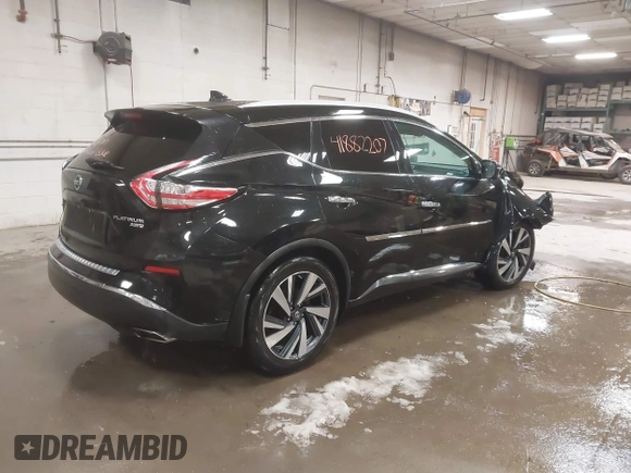 2017 Nissan Murano SL with VIN 5N1AZ2MHXHN106410, listed as a IAAI auction lot 41882207 with 152,876 mi miles and . Bid and sale history available at carsss.com. Image 4.