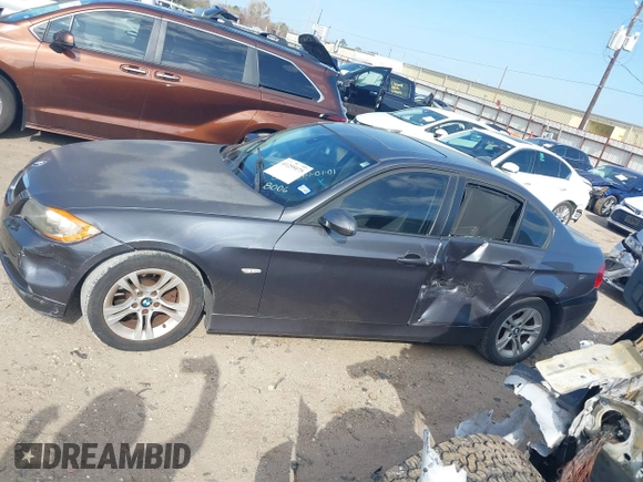 2008 BMW 3 Series 328i with VIN WBAVA37558NL48006, listed as a IAAI auction lot 41255475 with 95,038 mi miles. Bid and sale history available at carsss.com. Image 14.