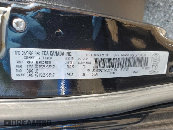 2016 Chrysler Town & Country S with VIN 2C4RC1HG7GR159930, listed as a Copart auction lot 71315684 with 154,694 mi miles and Salvage Title. Bid and sale history available at carsss.com. Image 14.