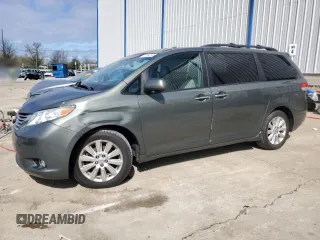 2011 Toyota Sienna XLE with VIN 5TDDK3DC5BS014543, listed as a Copart auction lot 51764155 with 155,207 mi miles and Salvage Title. Bid and sale history available at carsss.com. Image 1.